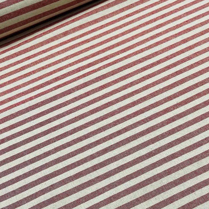 Cambridge Pinstripe in Red Fabric