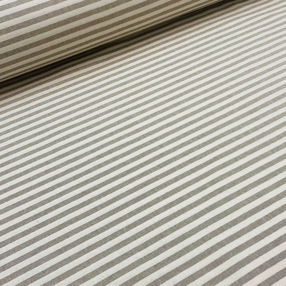 Cambridge Pinstripe in Beige Fabric