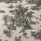 Linen Toile De Jouy Charcoal Room Fabric