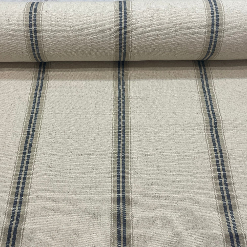 Donan Stripe Grey Room Fabric