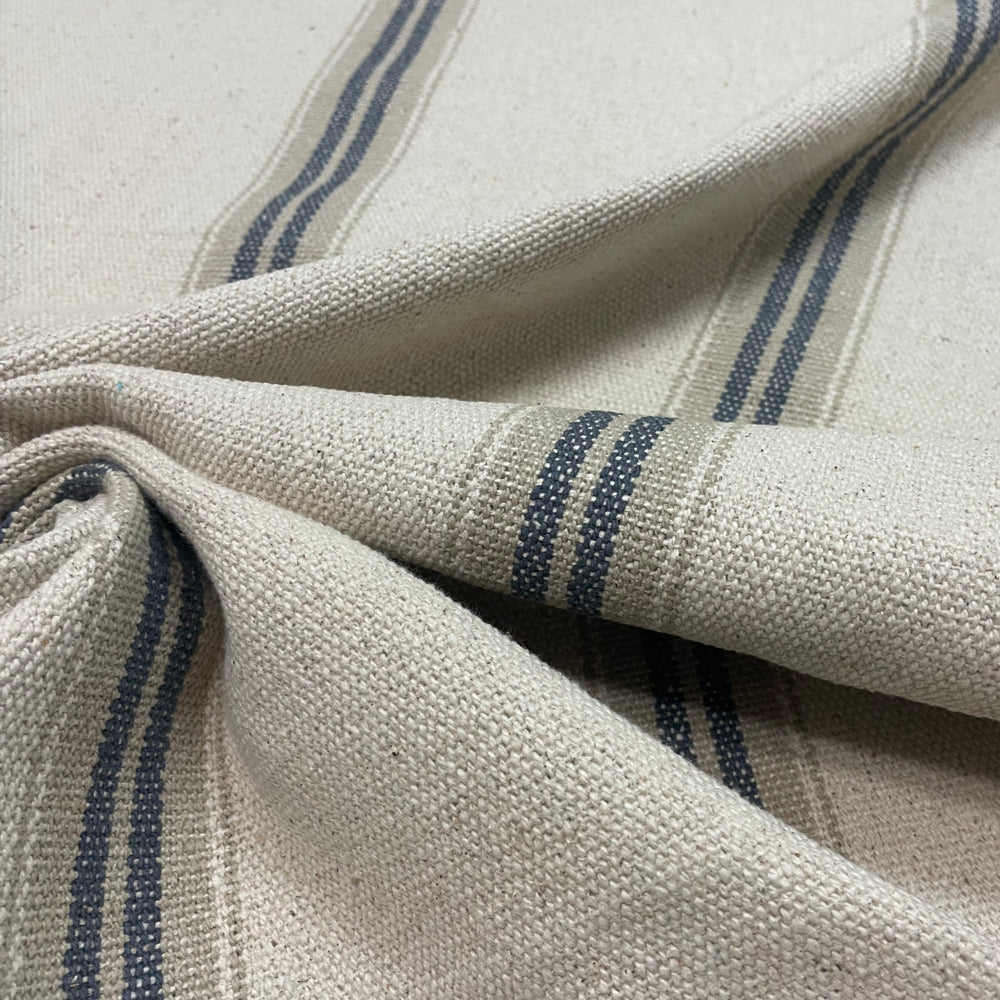 Donan Stripe Grey Room Fabric
