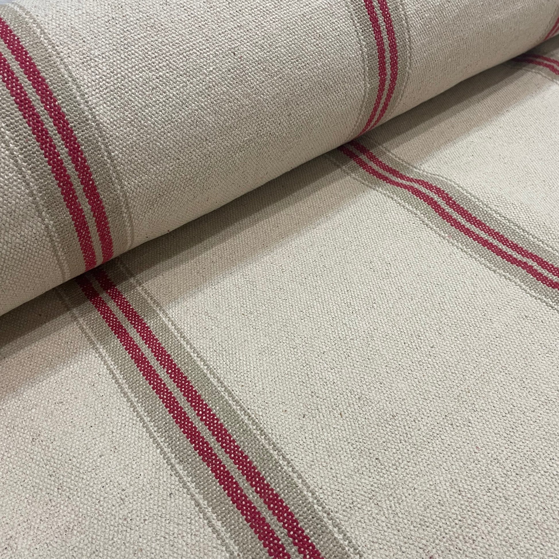 Donan Stripe Red Fabric