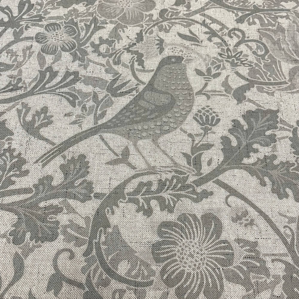 Morris Birds Grey Fabric | Double Width Room Fabric