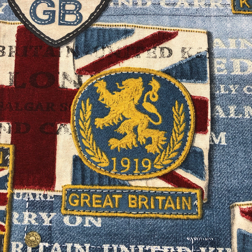 Good Old Blighty Fabric | Double Width Room Fabric 3 - Blue