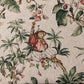 Oriental Monkey Fabric | Double Width Room Fabric - Green