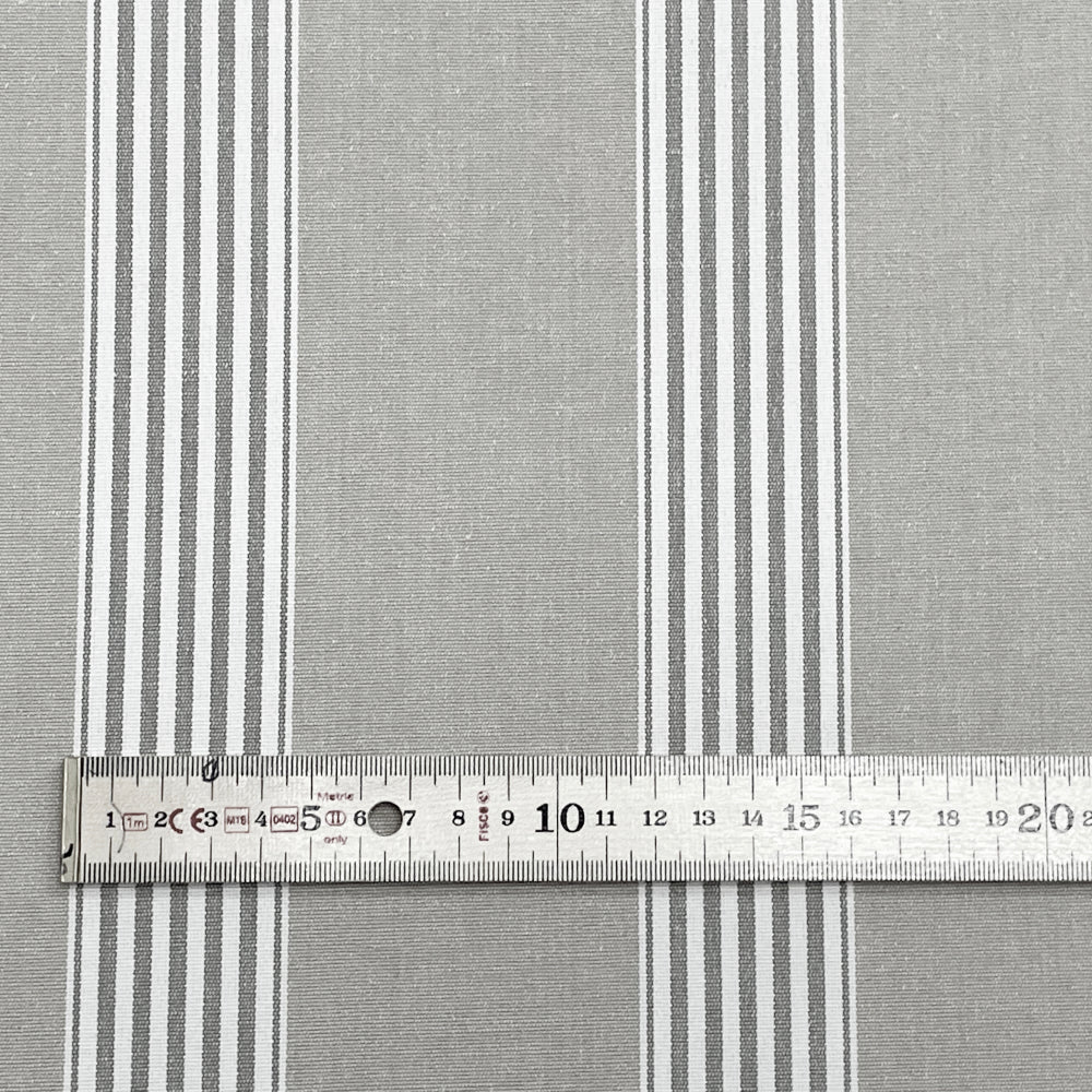 March Stripe Grey Room Fabric