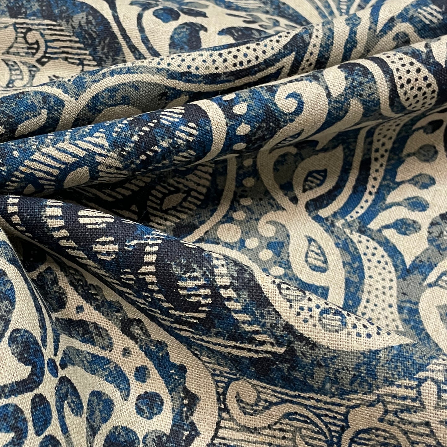 Stof Noble Linen Fabric | Blue Room Fabric