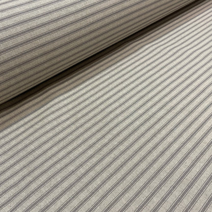 Deck Stripe Grey Double Width Fabric