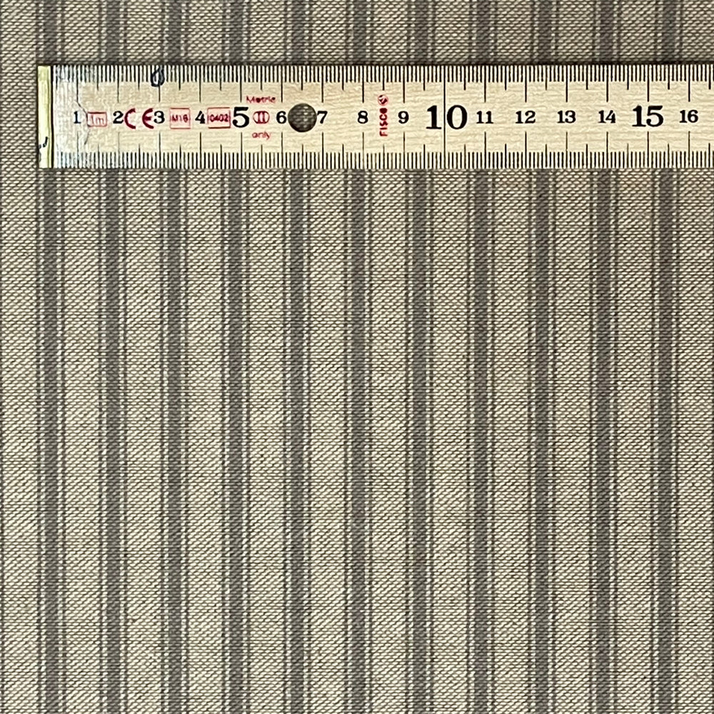 Deck Stripe Grey Double Width Room Fabric