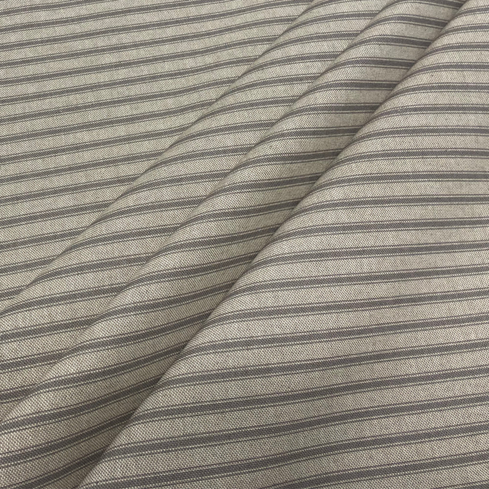 Deck Stripe Grey Double Width Room Fabric