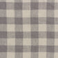 Washed Linen Gingham Grey Room Fabric