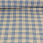 Washed Linen Gingham Blue Room Fabric