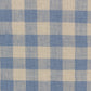 Washed Linen Gingham Blue Room Fabric