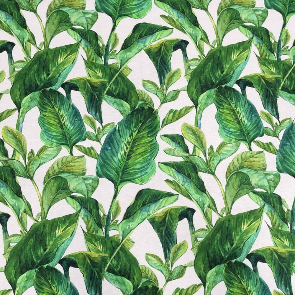 Tropical Foliage Outdoor Fabric Washable Fabric - Green