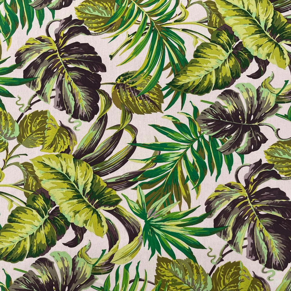 Tropical Foliage 2 Outdoor Fabric Washable Fabric - Green