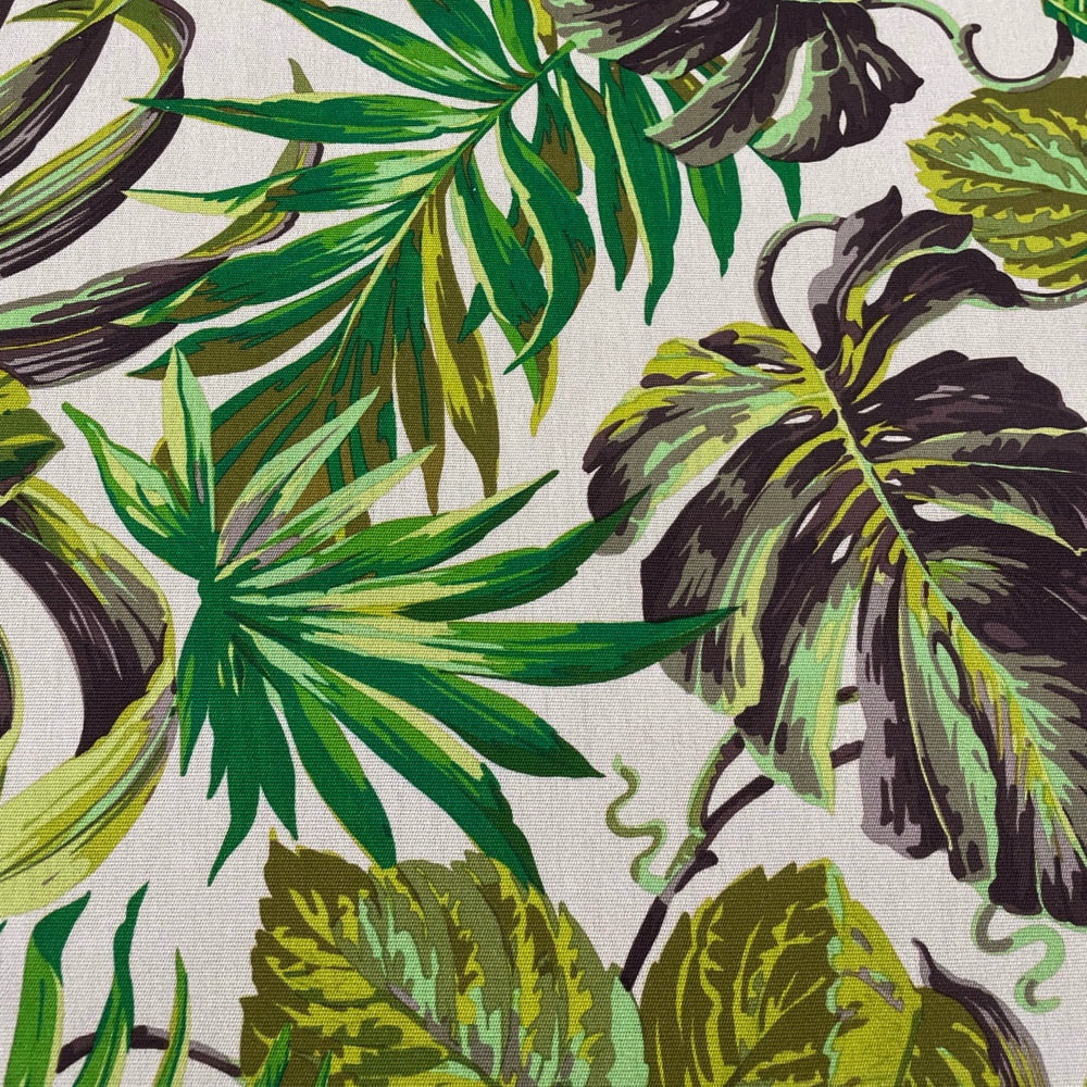 Tropical Foliage 2 Outdoor Fabric Washable Room Fabric - Green