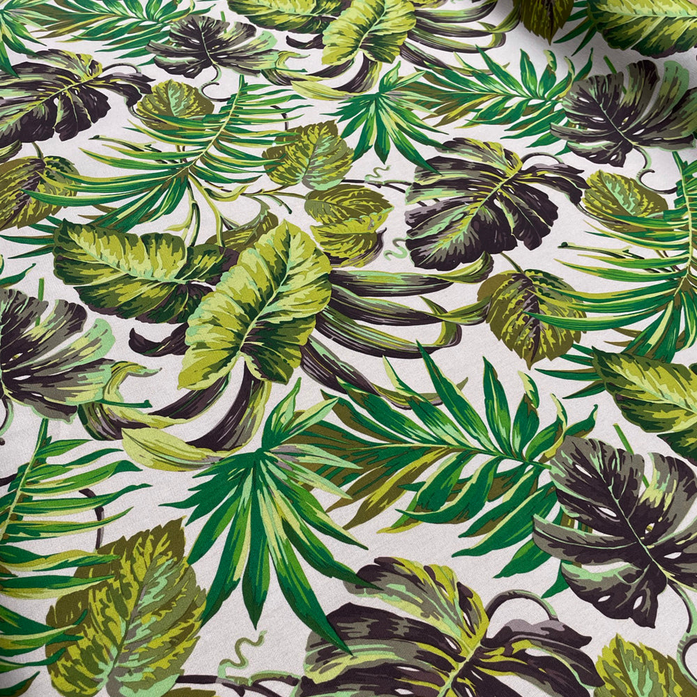 Tropical Foliage 2 Outdoor Fabric Washable Room Fabric - Green