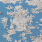 French Pastorale Toile Double Width Blue Room Fabric