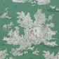French Pastorale Toile Double Width Green Room Fabric