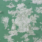 French Pastorale Toile Double Width Green Room Fabric