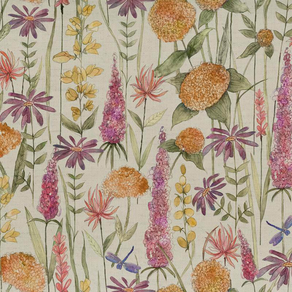 Voyage Maison Florabunda Russet Linen Fabric