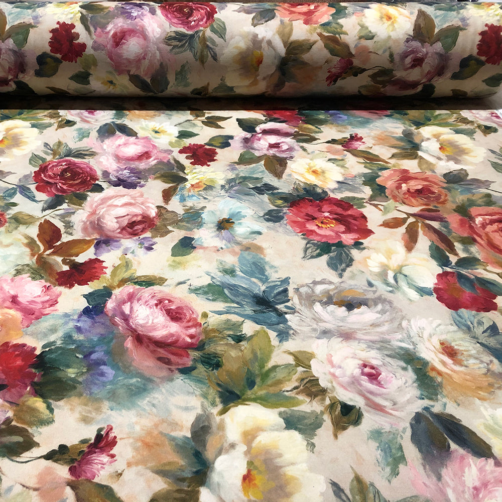 Rose Meadow Floral Room Fabric - Multicolor