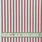 Kent Ticking Stripe Red Room Fabric