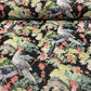 Exotic Aviary Tapestry Black Room Fabric - Multicolor