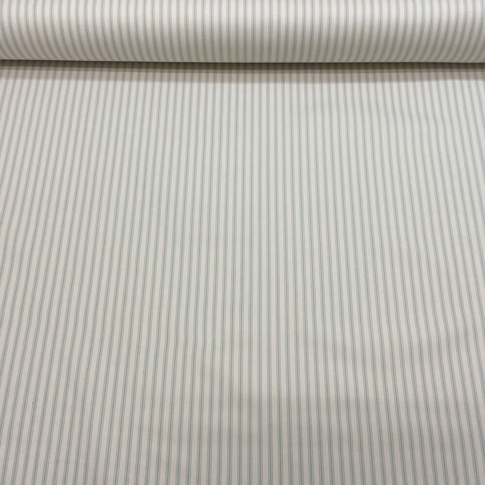Kent Ticking Stripe Duck Egg Room Fabric