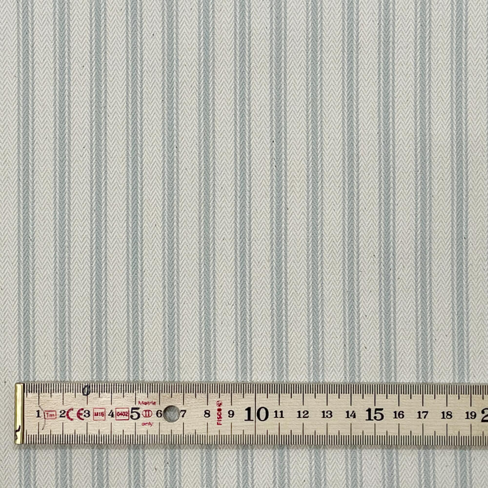 Kent Ticking Stripe Duck Egg Room Fabric