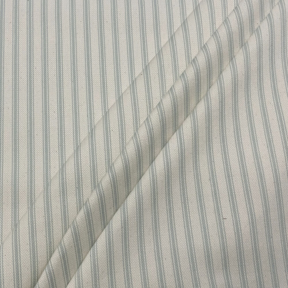 Kent Ticking Stripe Duck Egg Room Fabric