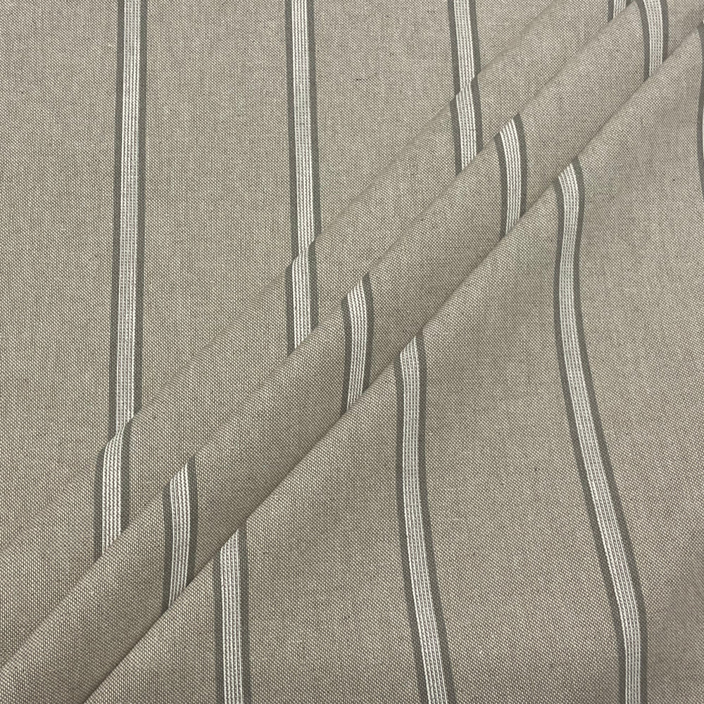 Columbia Stripe Grey Room Fabric