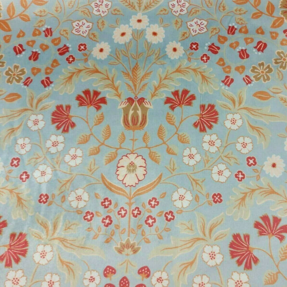 Windsor Duck Egg Velvet Room Fabric