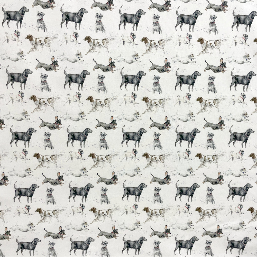 Voyage Maison Dashing Dogs Room Fabric - White