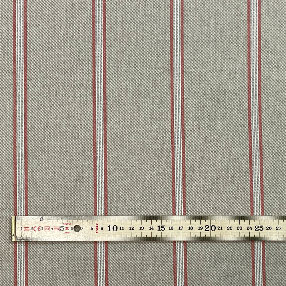 Columbia Stripe Red Room Fabric