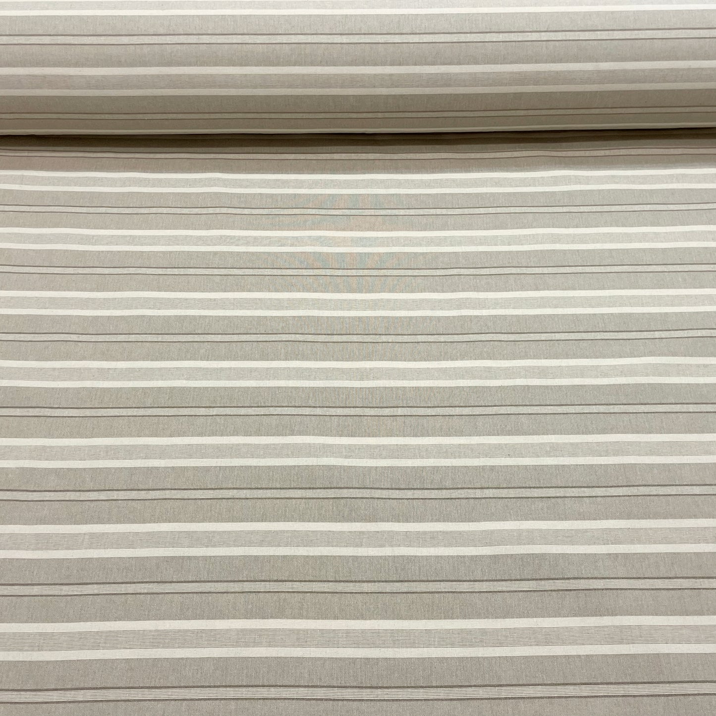 Princeton Stripe Cream Double Width Room Fabric