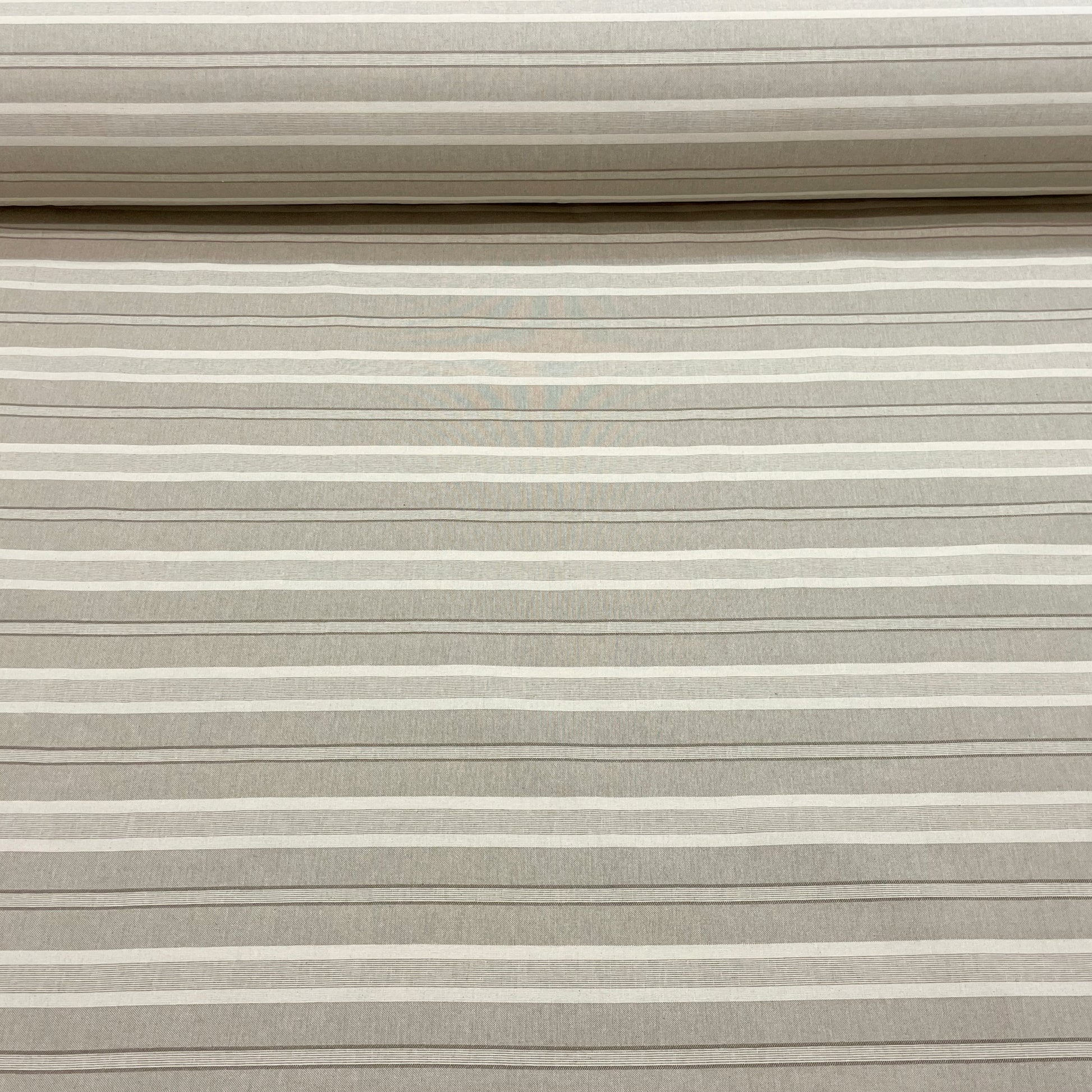 Princeton Stripe Cream Double Width Room Fabric
