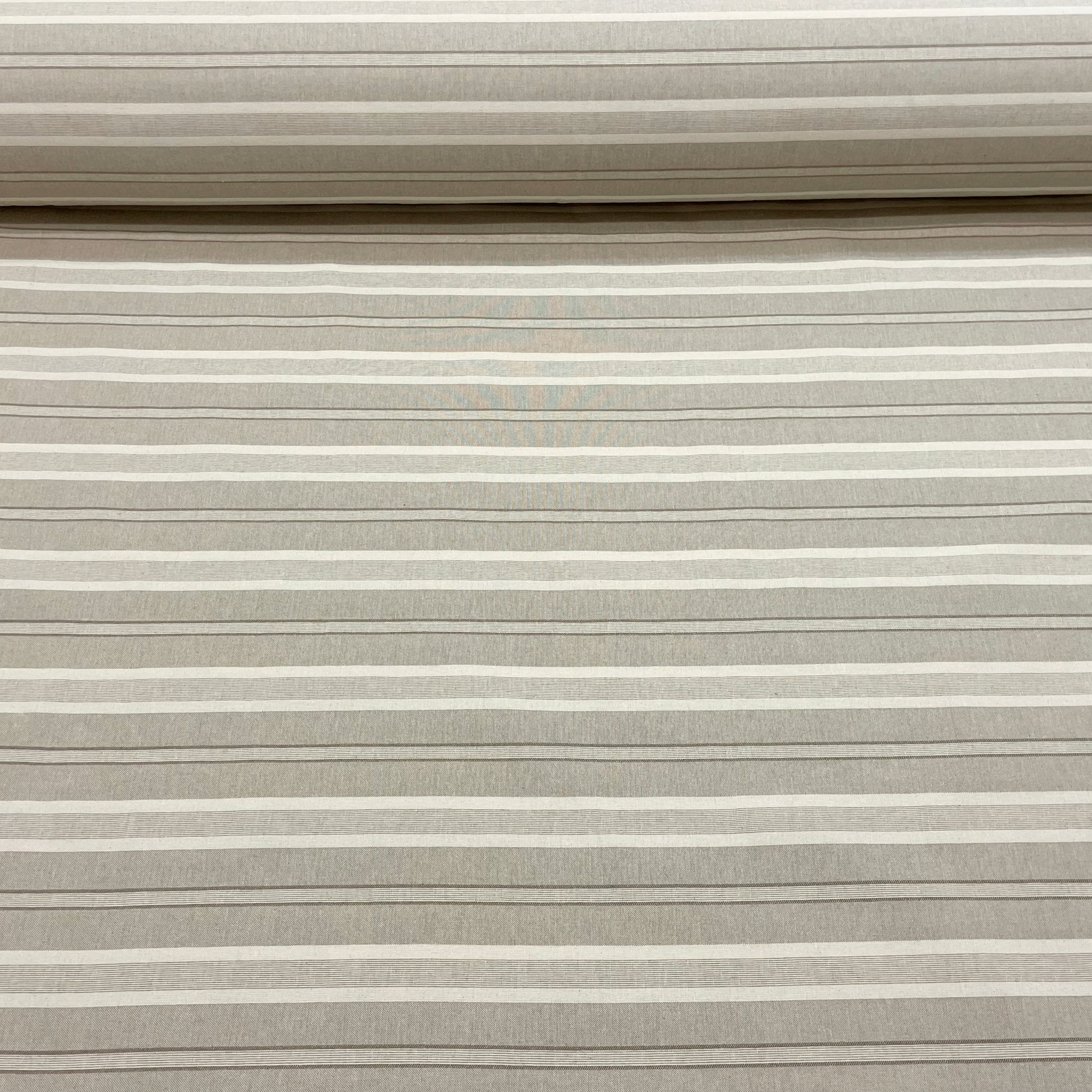 Princeton Stripe Cream Double Width Room Fabric
