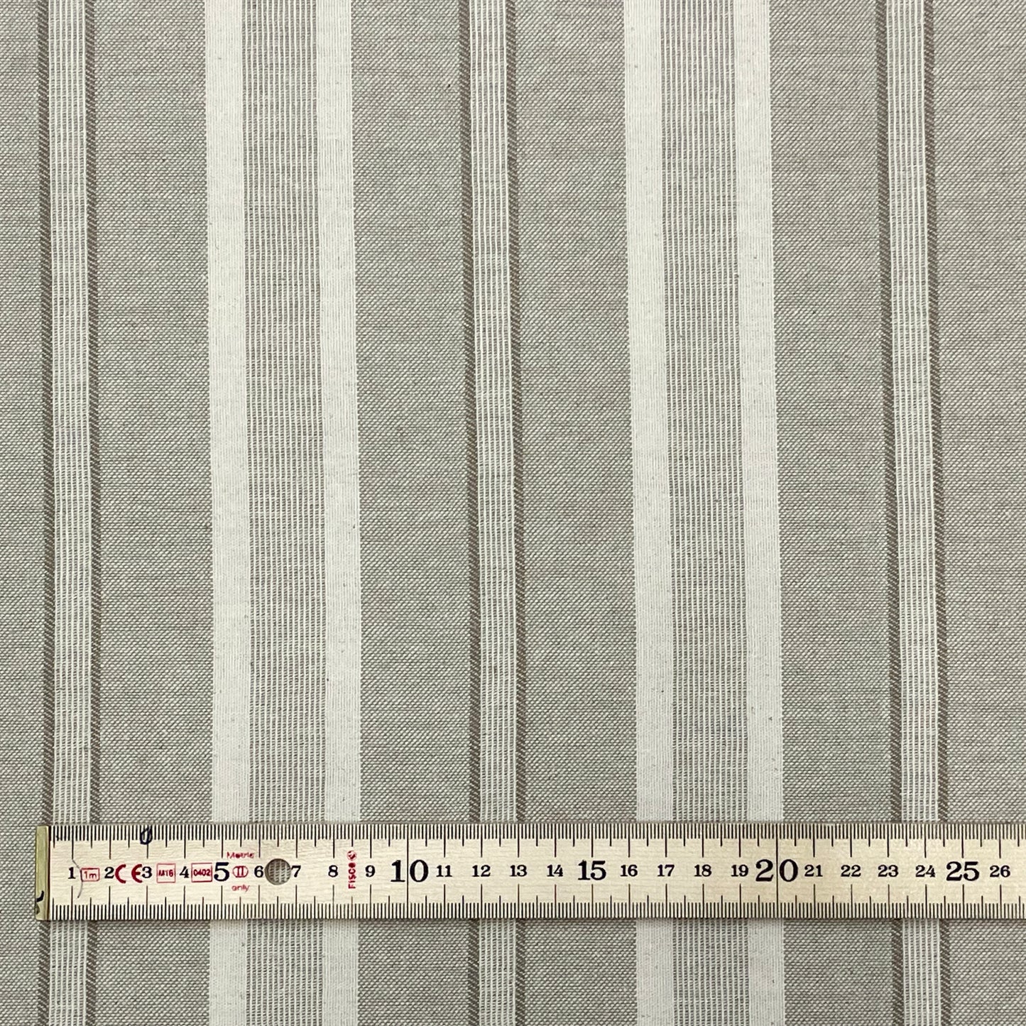 Princeton Stripe Cream Double Width Room Fabric