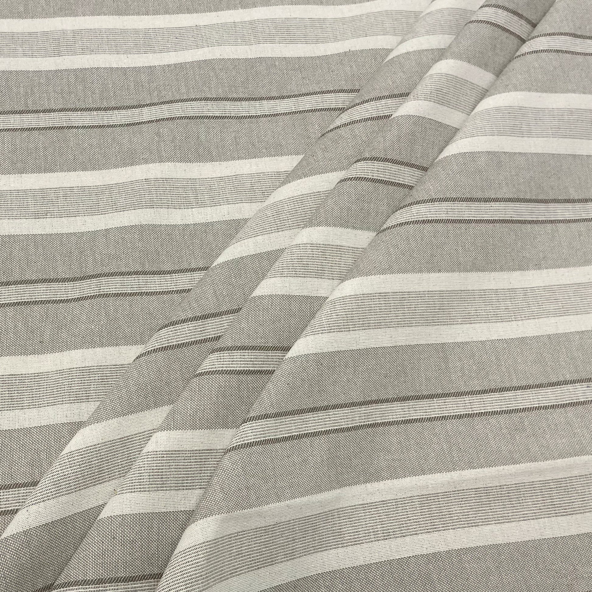 Princeton Stripe Cream Double Width Room Fabric