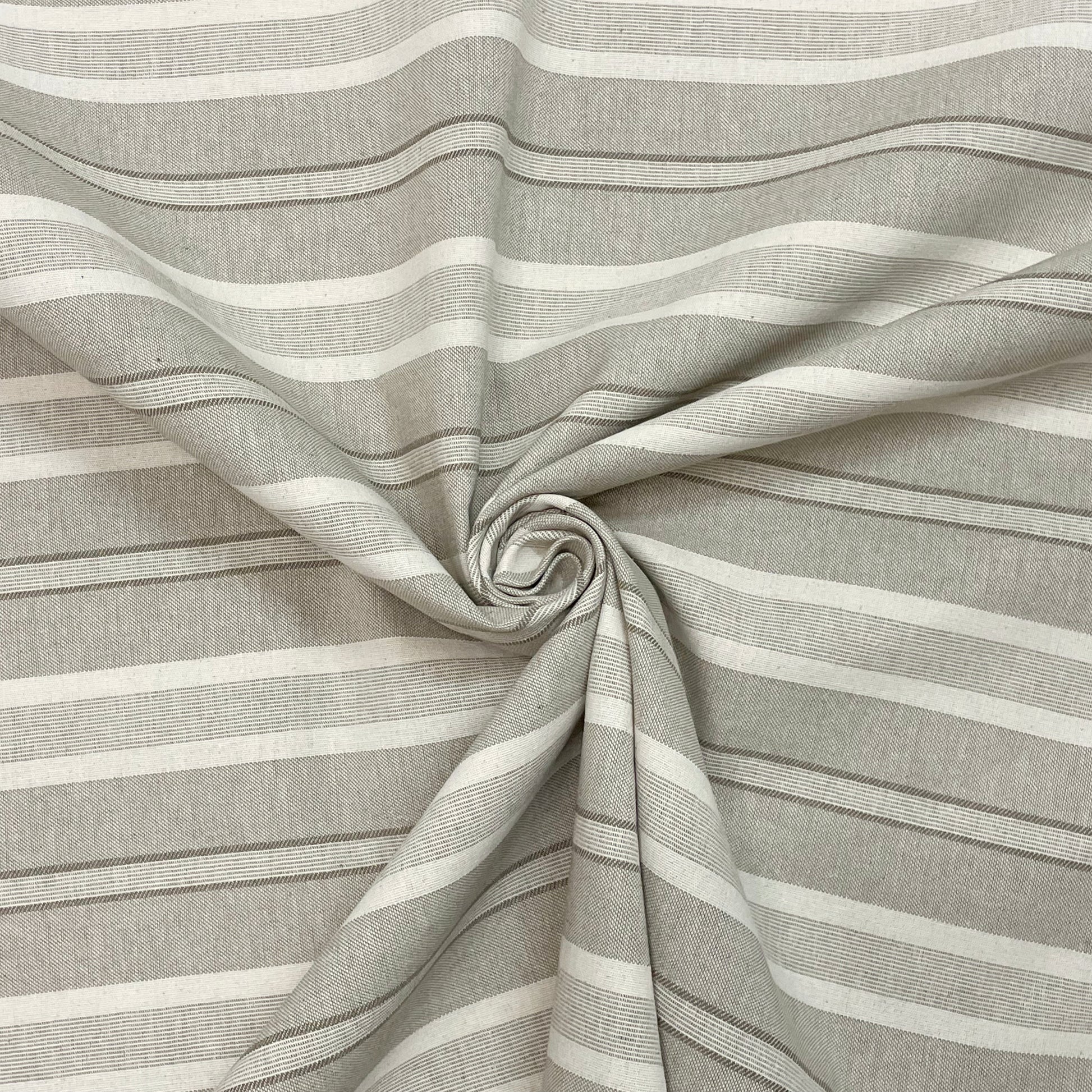 Princeton Stripe Cream Double Width Room Fabric