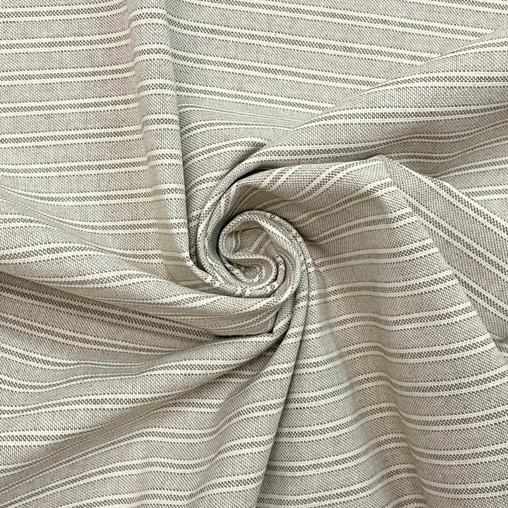 Yale Ticking Stripe Cream Double Width Room Fabric