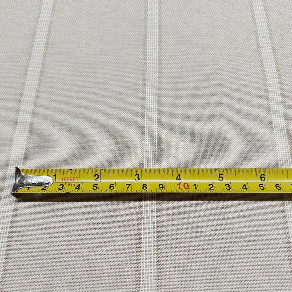Double Stripe Cream Double Width Room Fabric