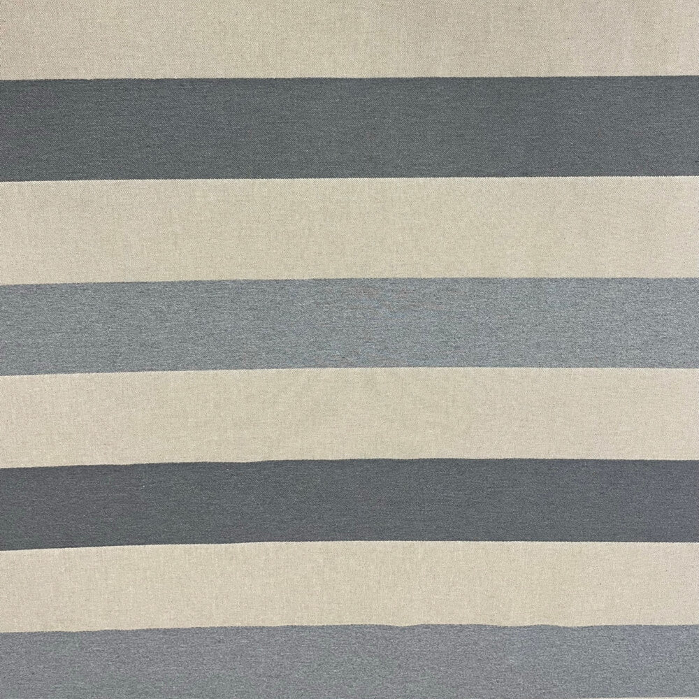 Sussex Stripe Grey Double Width Room Fabric