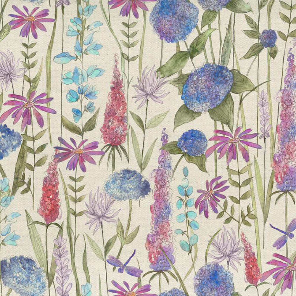 Voyage Maison Florabunda Bluebell Ecru Fabric
