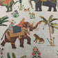 Indian Elephants Double Width Room Fabric - Multicolor