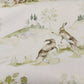 Voyage Boxing Hares White Room Fabric