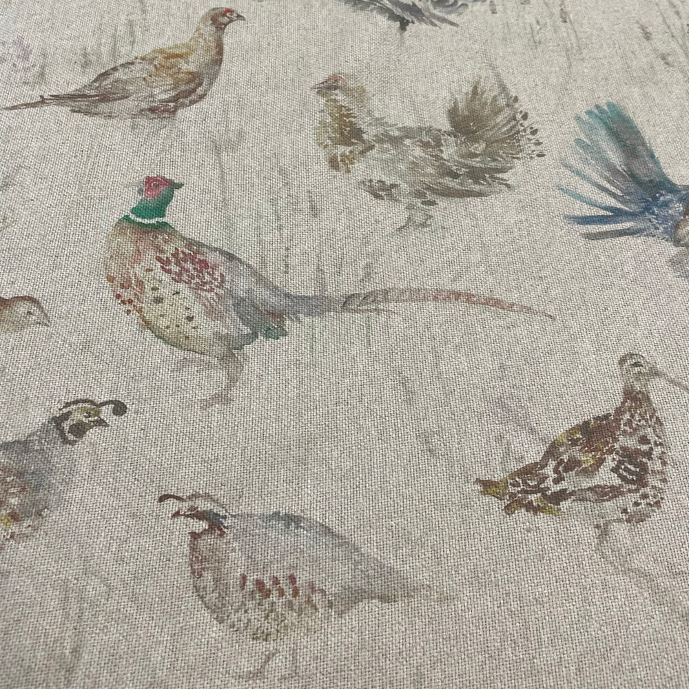 Voyage Maison Mini Game Birds Oatmeal Room Fabric - Gray