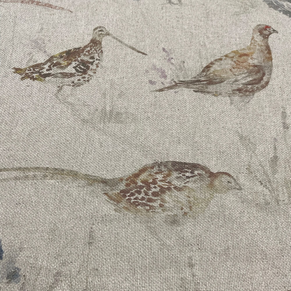 Voyage Maison Mini Game Birds Oatmeal Room Fabric - Gray