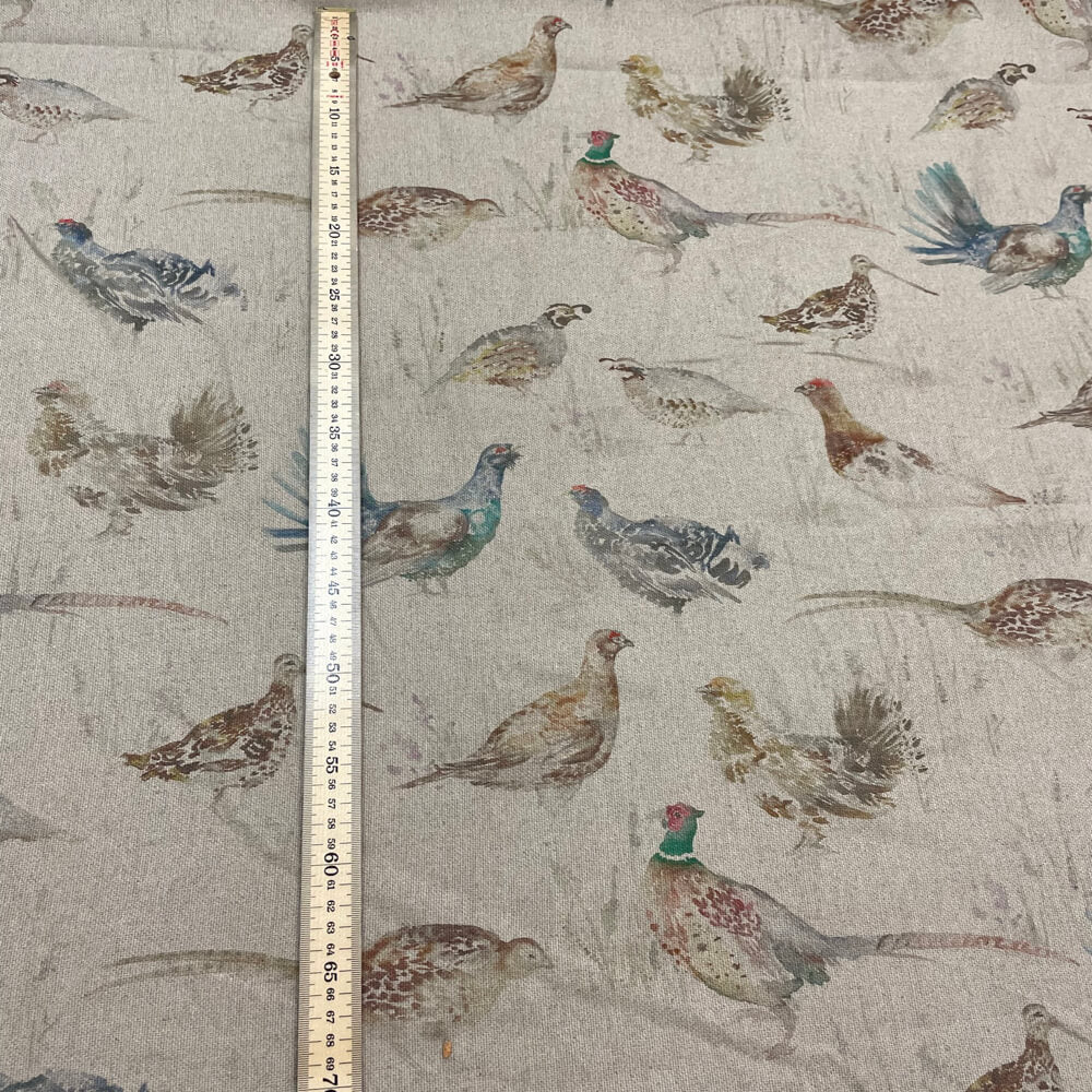 Voyage Maison Mini Game Birds Oatmeal Room Fabric - Gray